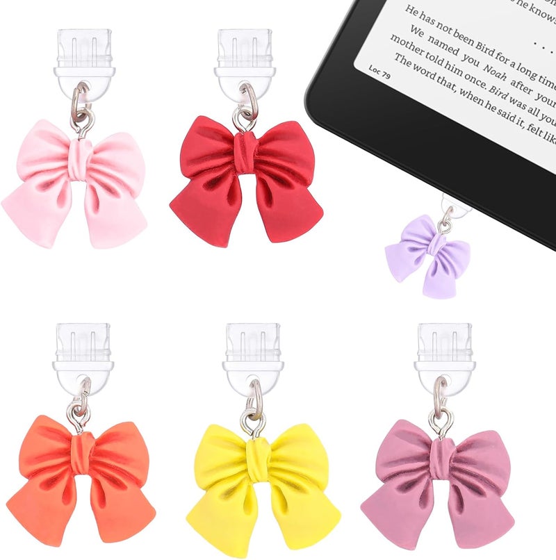 TAKEALOOKO Store Dust Plug Charms for Kindle - 6 Pack Dust Plug for Kindle Type C/USB C, Gift for E-Reader Accessory - Image 1